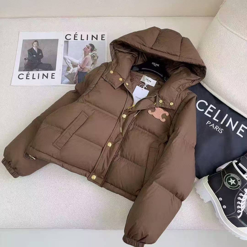 Chaqueta acolchada marrón