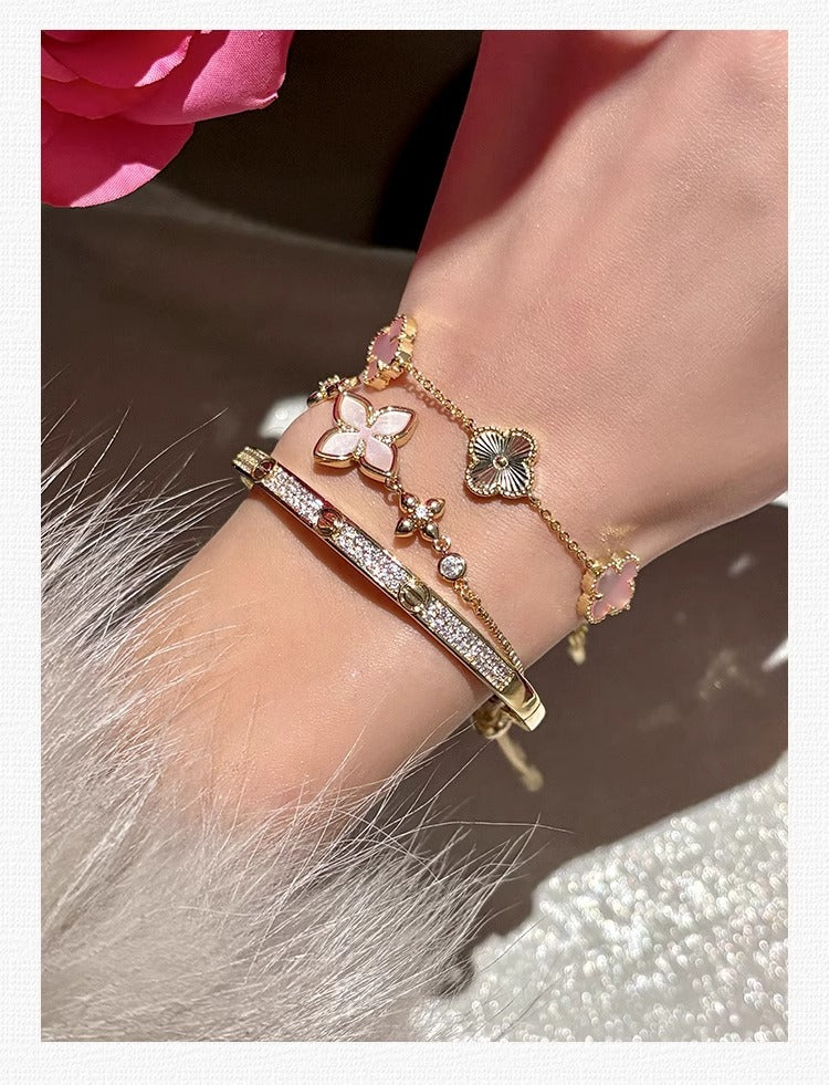 Pavé Screw Bangle Bracelet