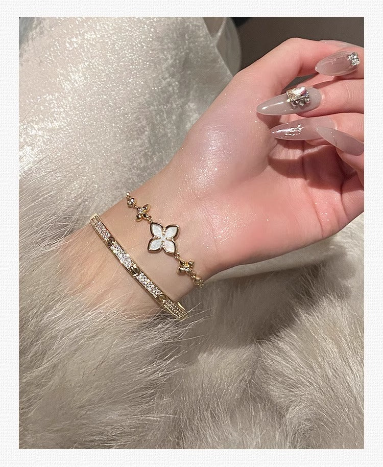 Pavé Screw Bangle Bracelet