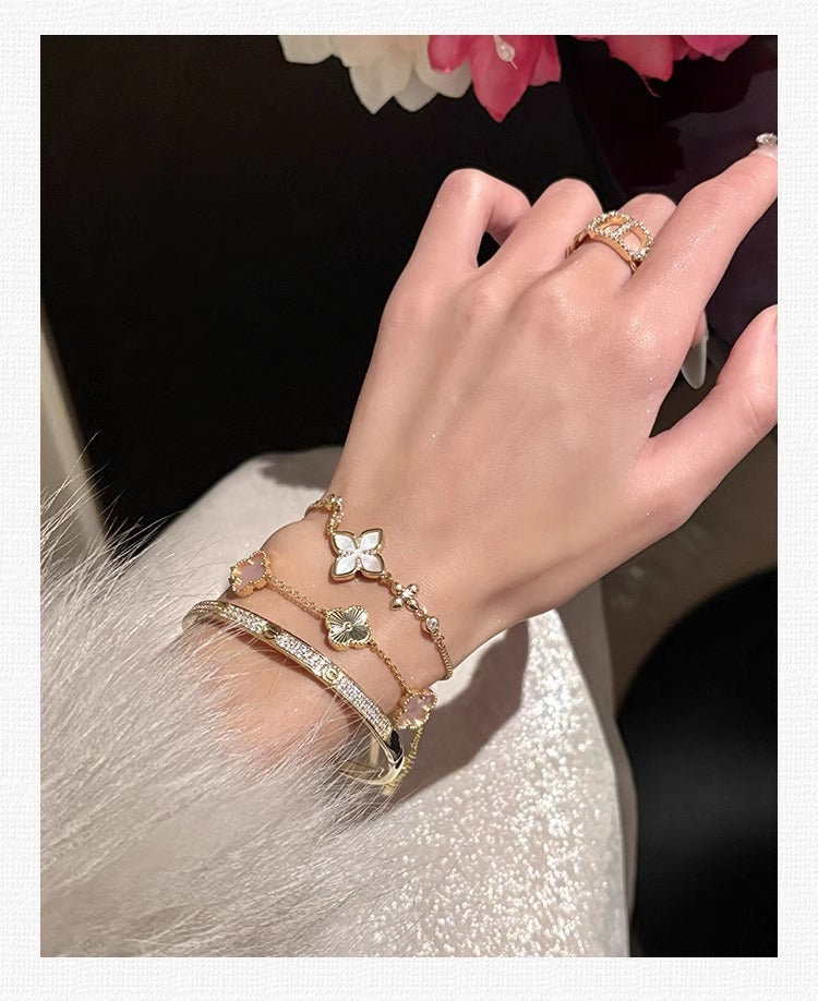 Pavé Screw Bangle Bracelet
