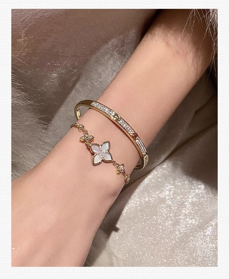 Pavé Screw Bangle Bracelet