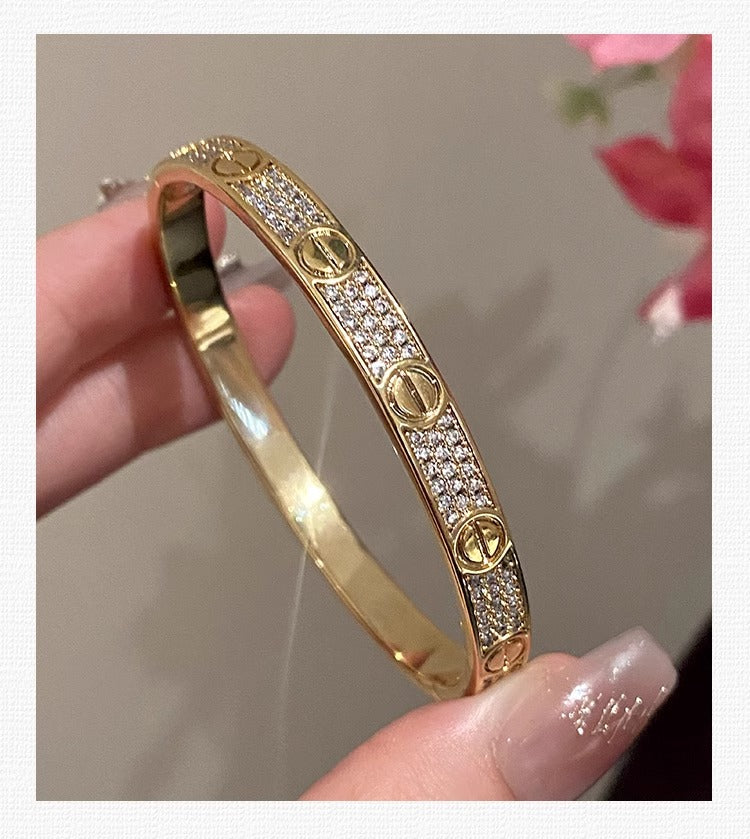 Pavé Screw Bangle Bracelet
