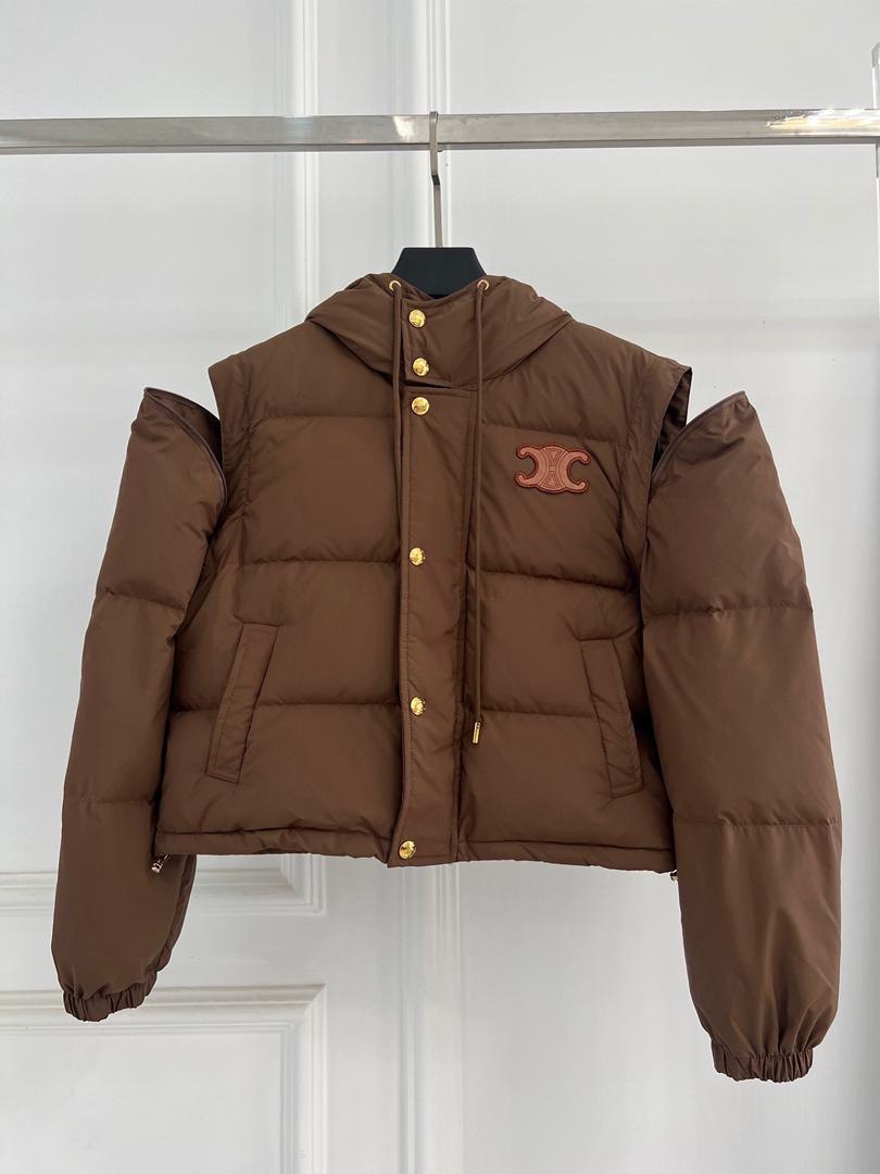 Chaqueta acolchada marrón