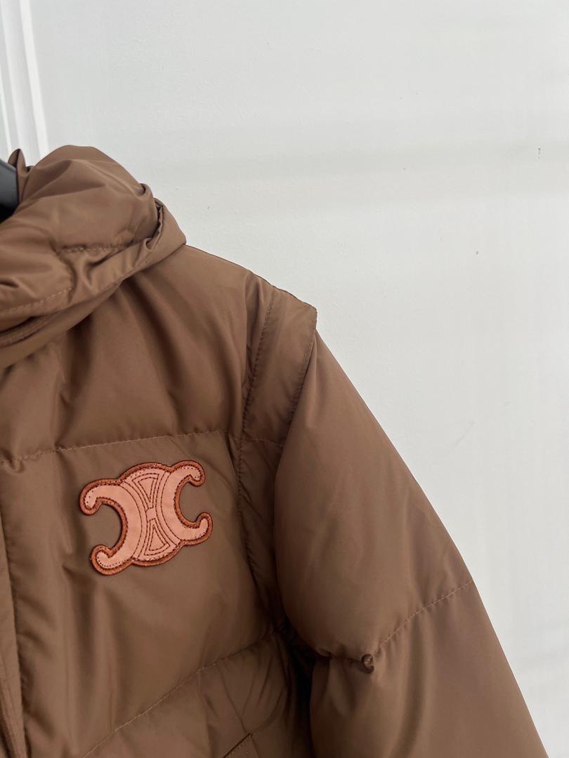 Chaqueta acolchada marrón