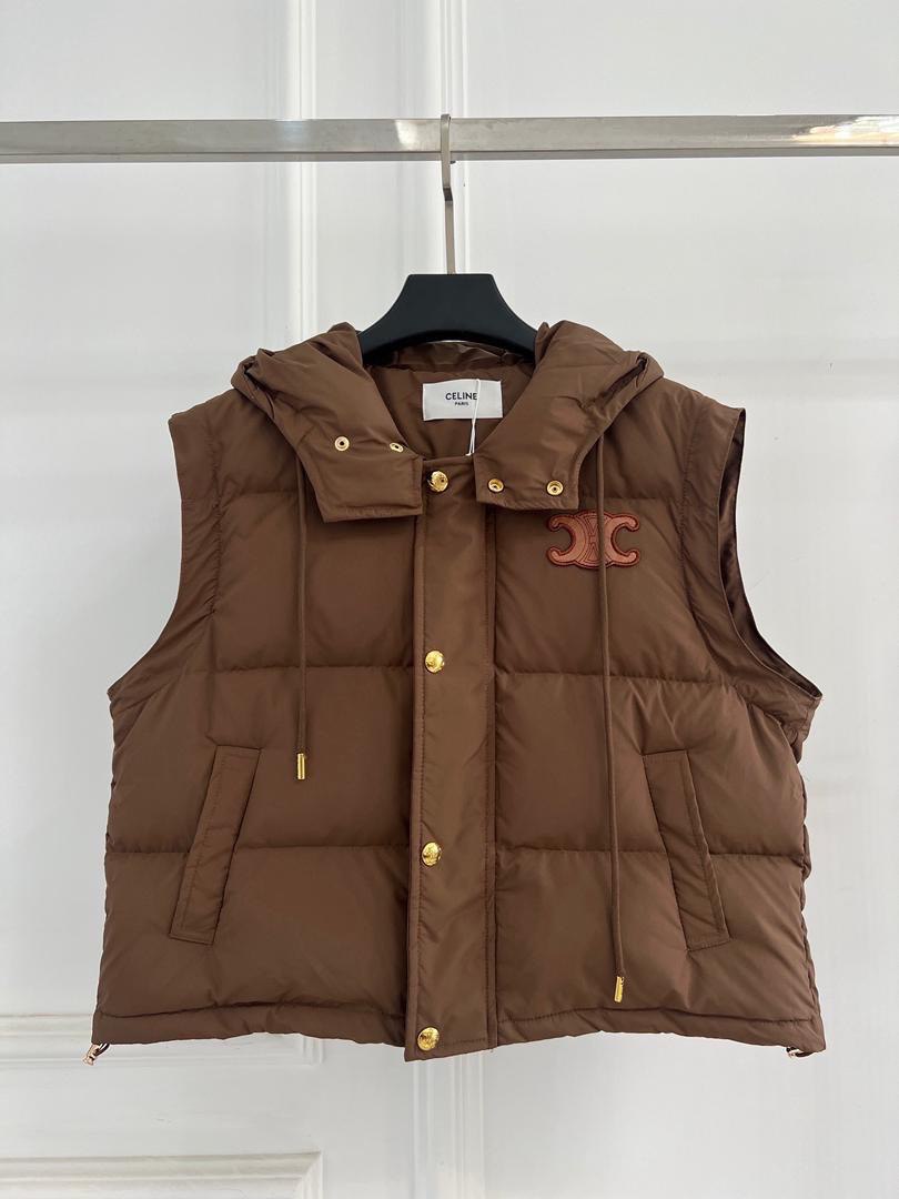 Chaqueta acolchada marrón