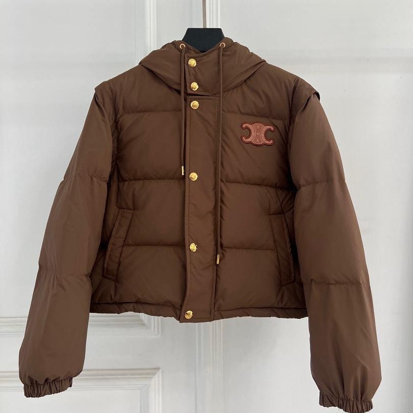 Chaqueta acolchada marrón