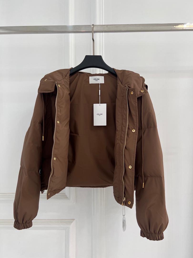 Chaqueta acolchada marrón