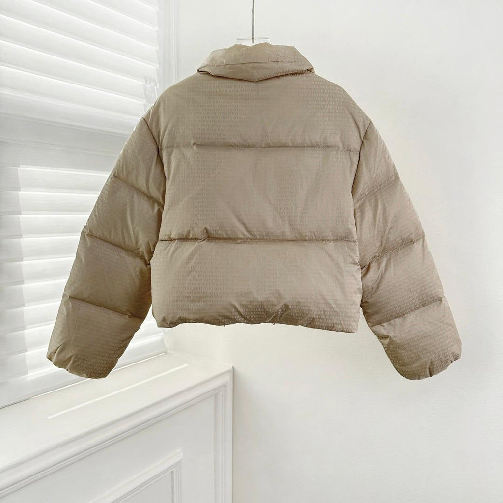 Chaqueta acolchada color crema