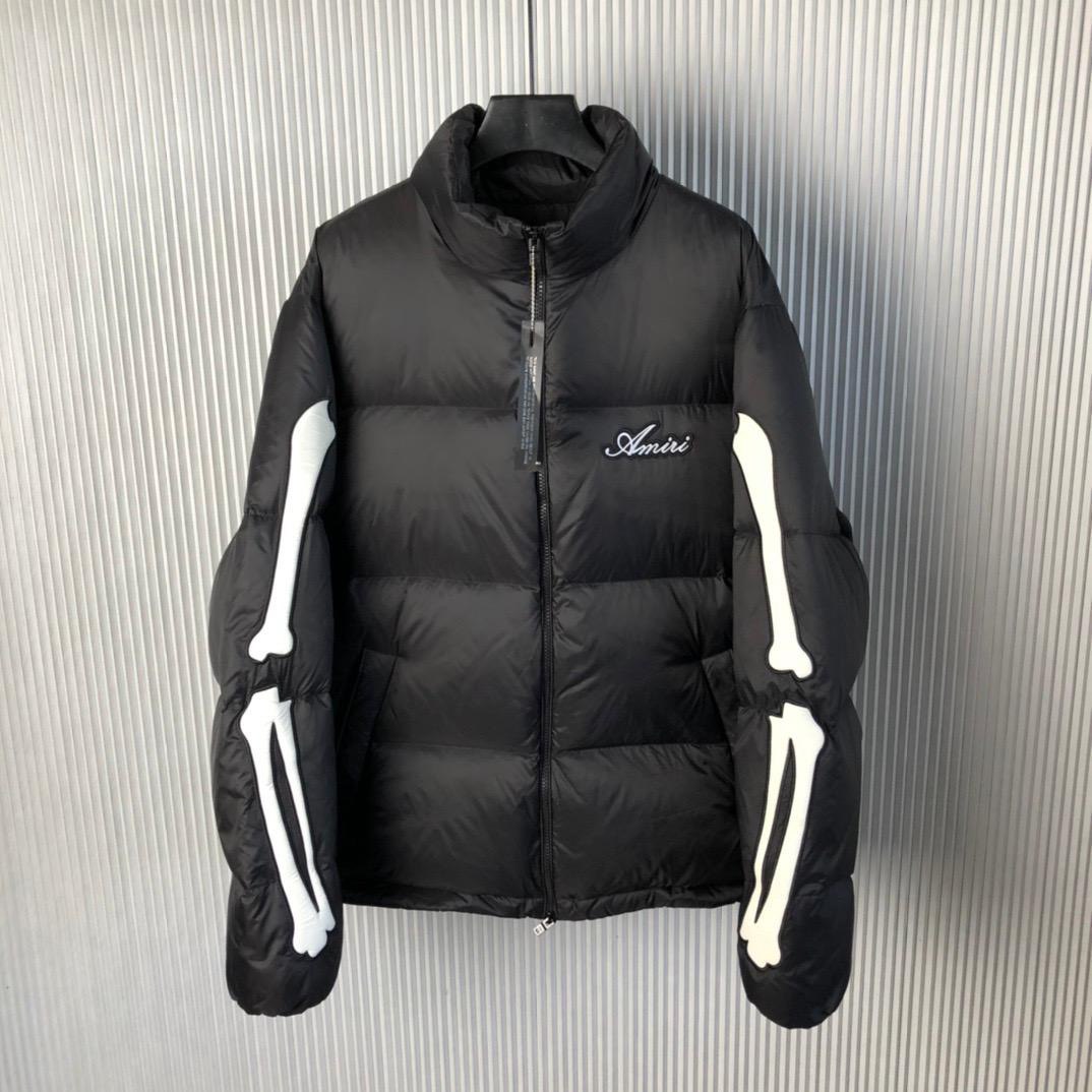 Chaqueta acolchada unisex con diseño de esqueleto