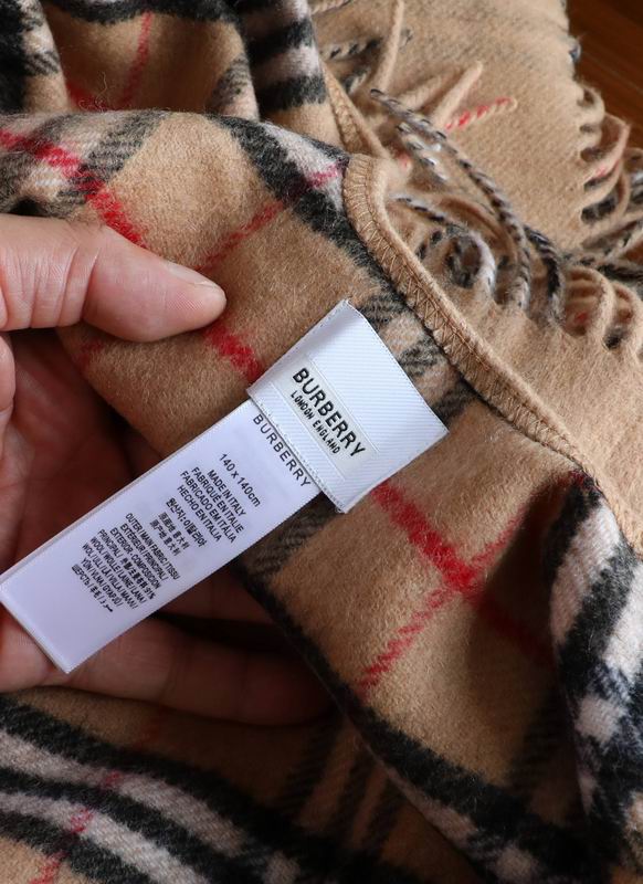 Reversible Wool Check Cloak