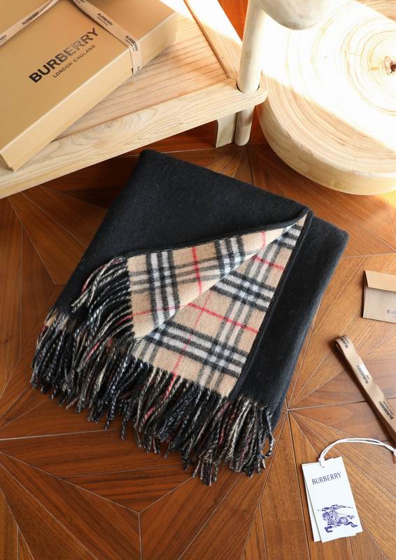 Reversible Wool Check Cloak