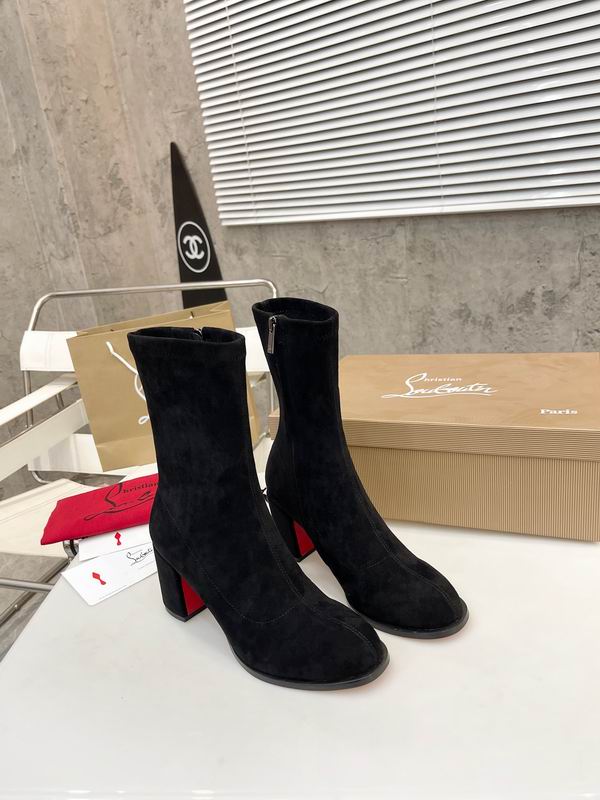 Botas de ante de media caña para mujer