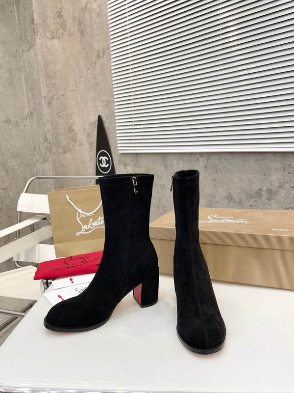 Botas de ante de media caña para mujer