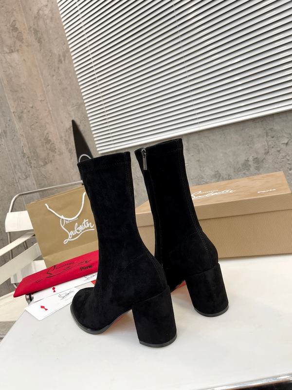 Botas de ante de media caña para mujer