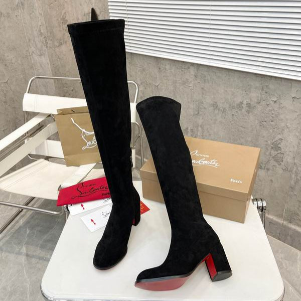 Botas altas de ante para mujer
