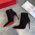Botines de ante con cristales