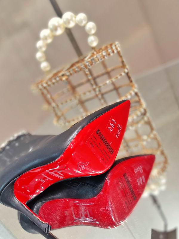 Botines de piel negra para mujer
