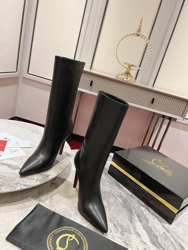 Botas de tacón de aguja de cuero