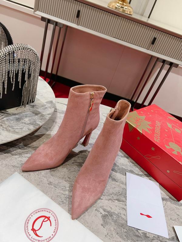 Botines de ante rosa para mujer