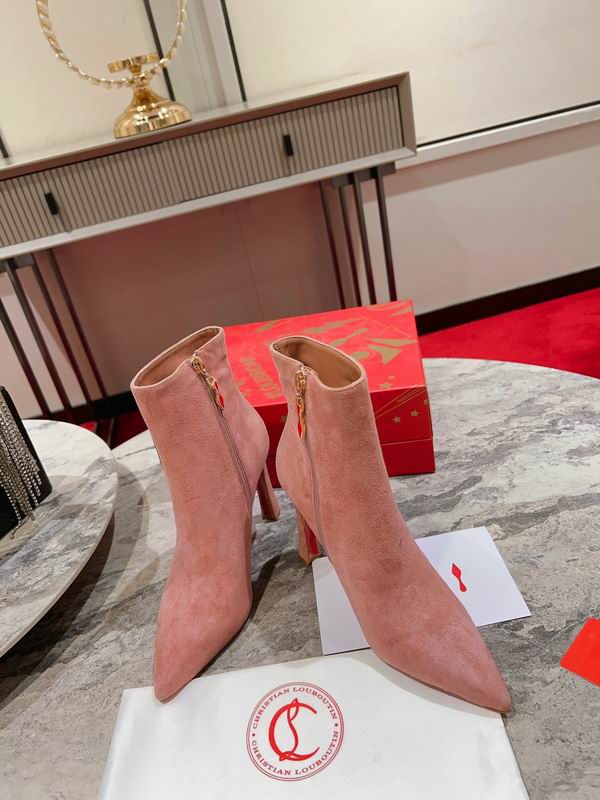 Botines de ante rosa para mujer