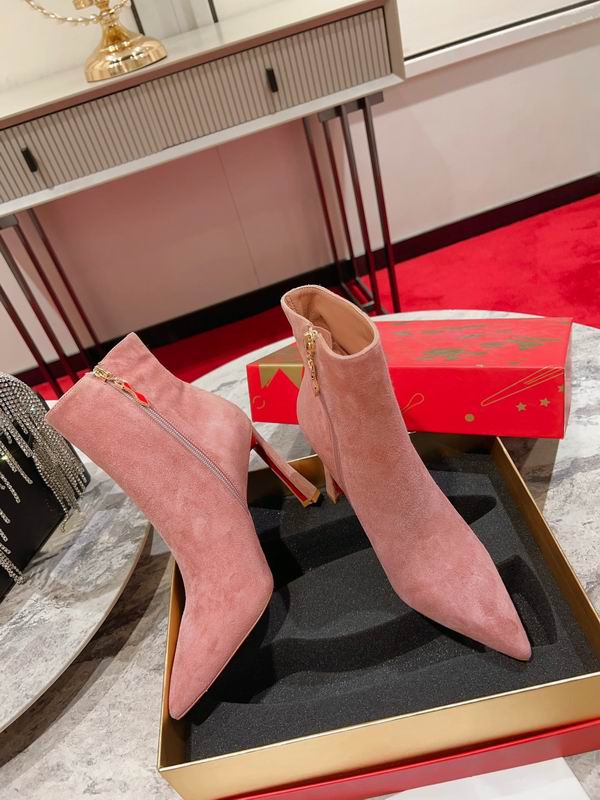 Botines de ante rosa para mujer