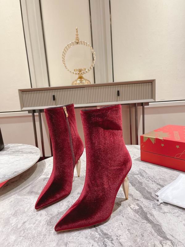 Botines de terciopelo para mujer