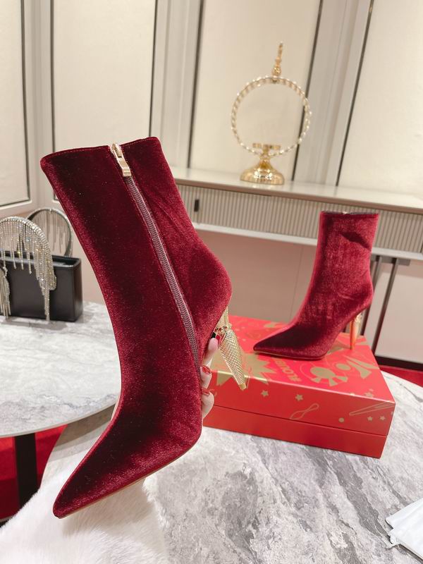 Botines de terciopelo para mujer