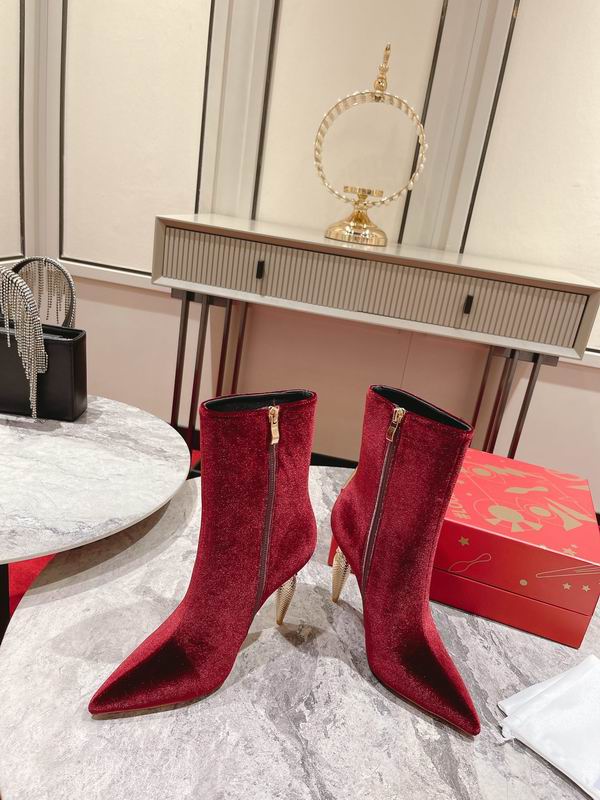 Botines de terciopelo para mujer