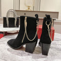 Botines de ante negro
