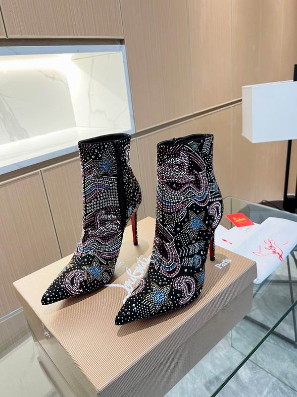 Botines de tobillo con suela roja para mujer