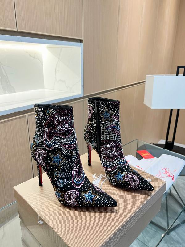 Botines de tobillo con suela roja para mujer