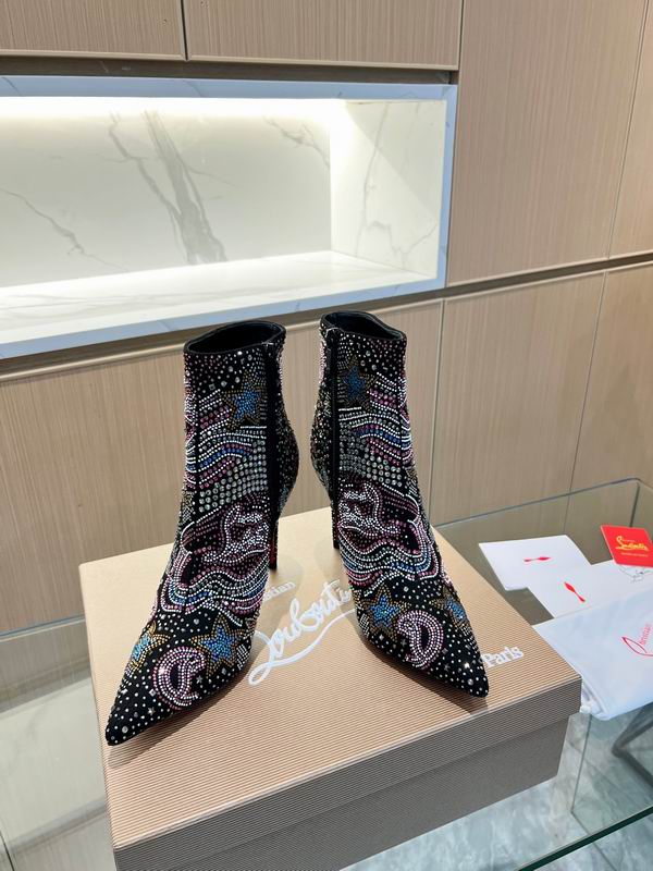Botines de tobillo con suela roja para mujer