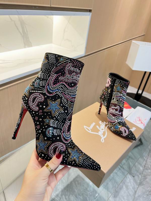 Botines de tobillo con suela roja para mujer