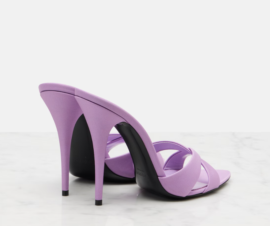 Maison Laurent Kira satin-crêpe mules