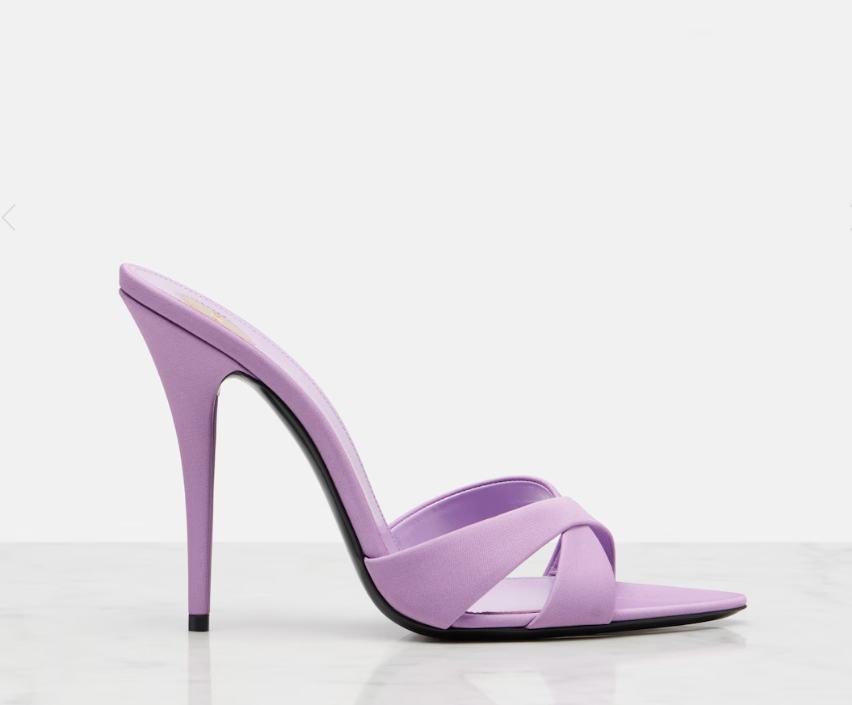 Maison Laurent Kira satin-crêpe mules