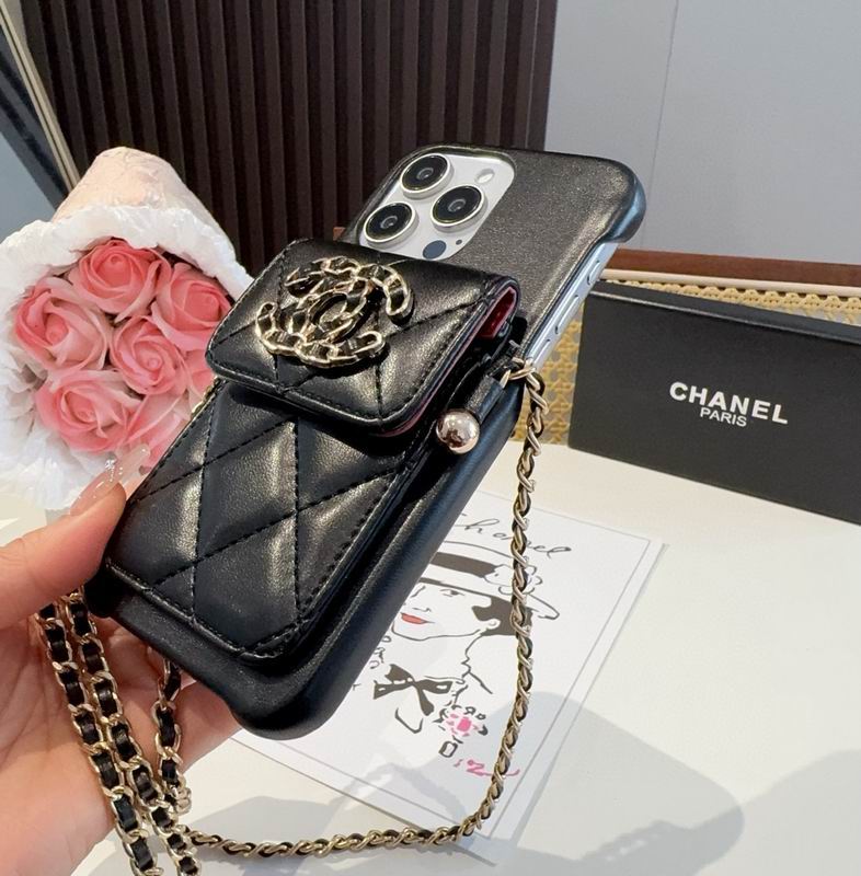 Funda acolchada para teléfono con cadena