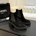 Botines de ante negro