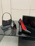 Black Red Pointed - Toe