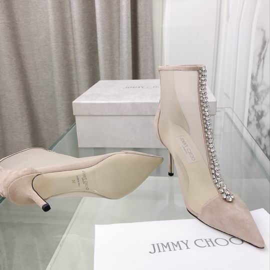 Botines de malla color nude para mujer