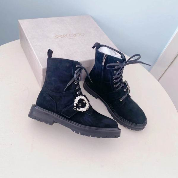 Botas militares de ante negro para mujer