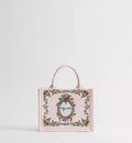 Mini Embroidered Canvas Tote Bag with Shoulder Strap
