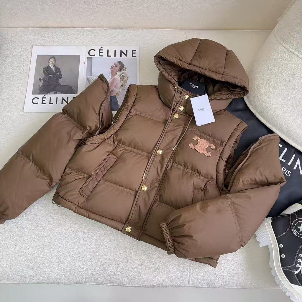 Chaqueta acolchada marrón