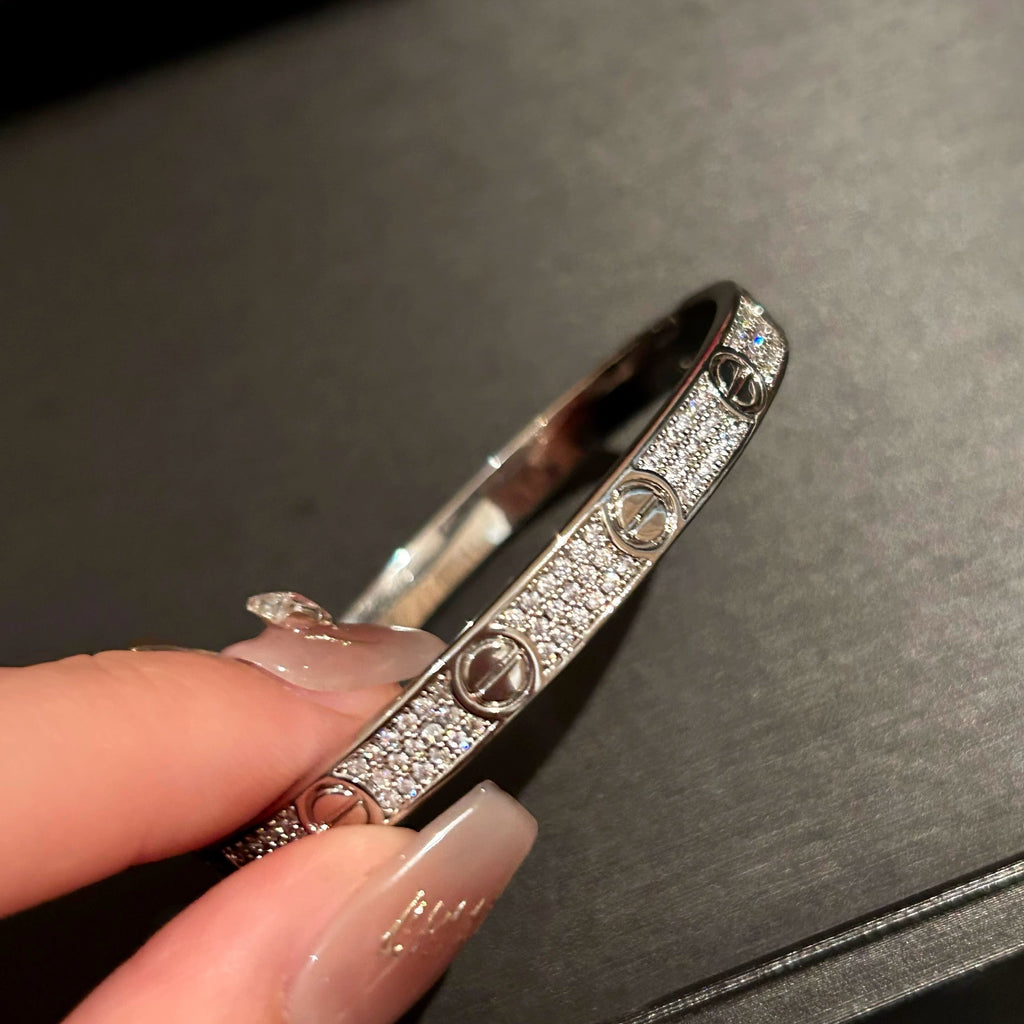 Pavé Screw Bangle Bracelet