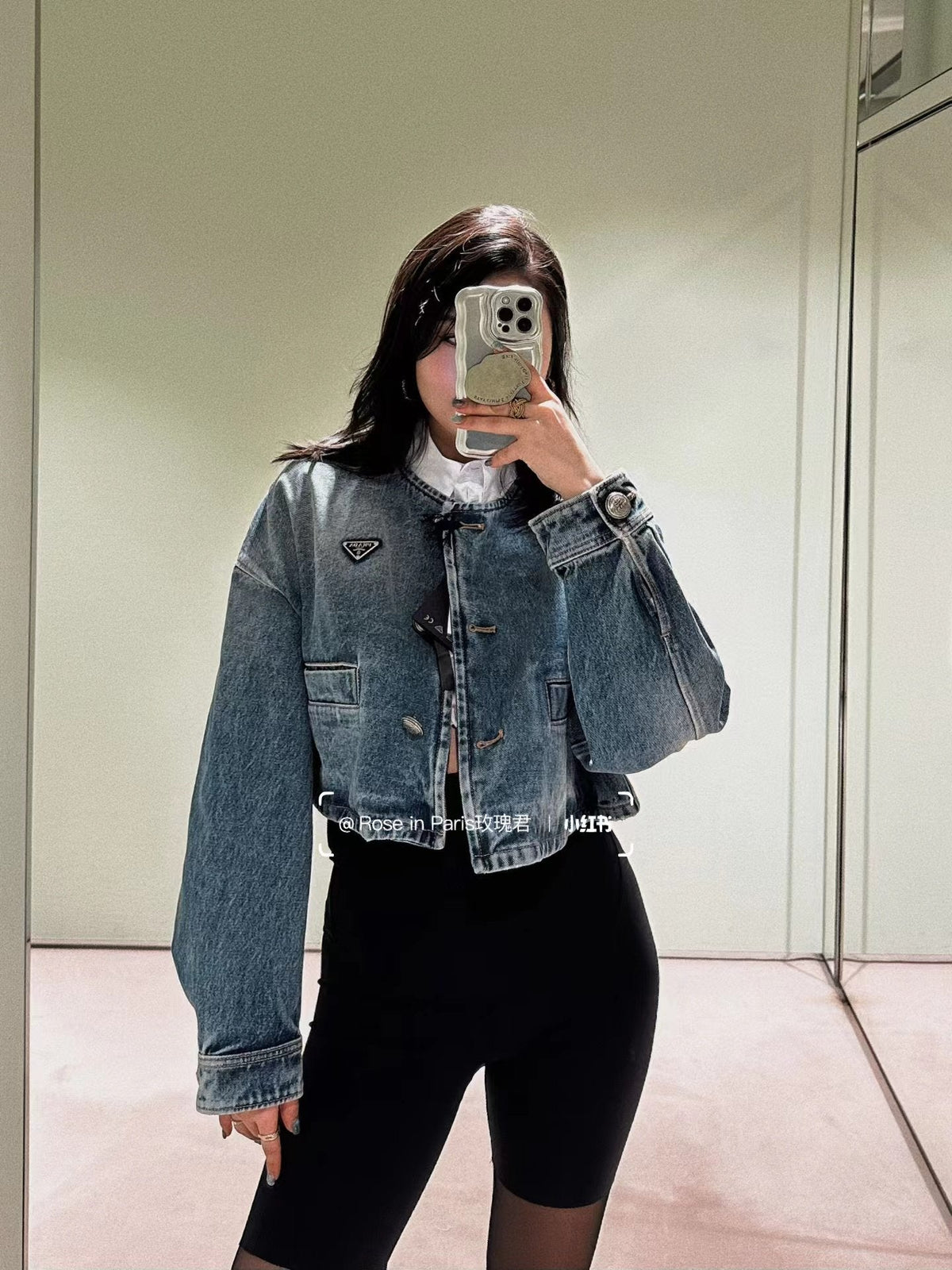 Chaqueta vaquera lavada con logo