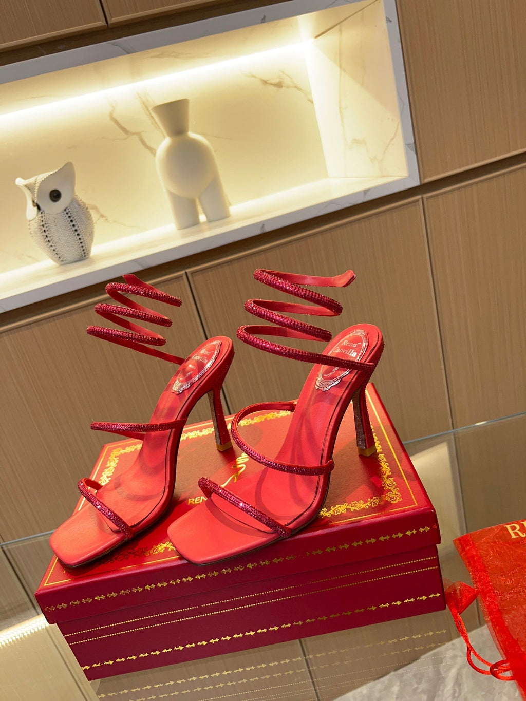 Sandalias Cleo con tira de cristal