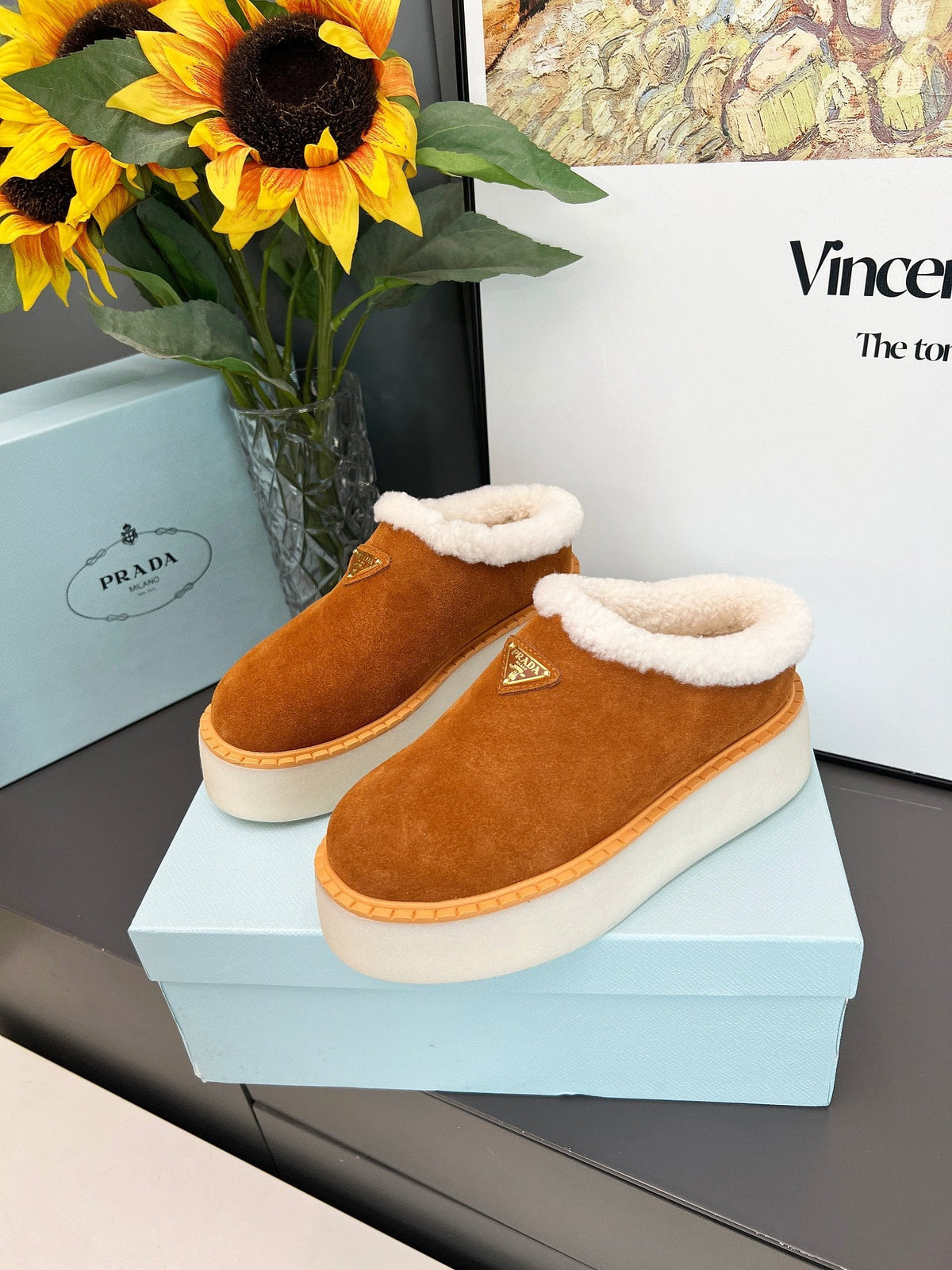 Pantuflas de borrego para mujer