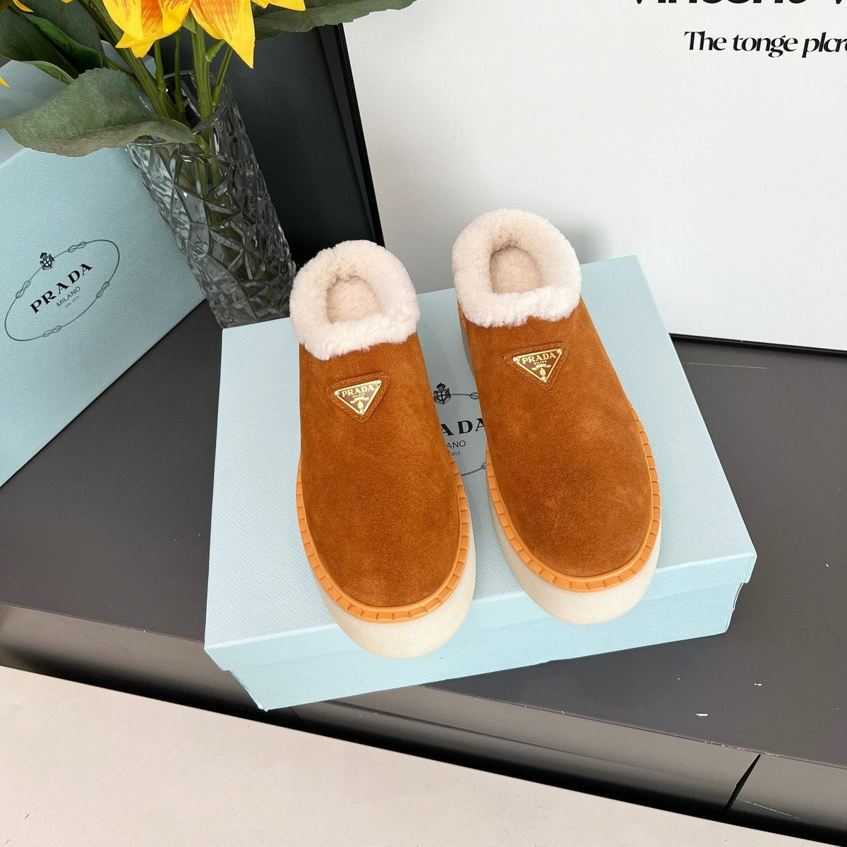 Pantuflas de borrego para mujer