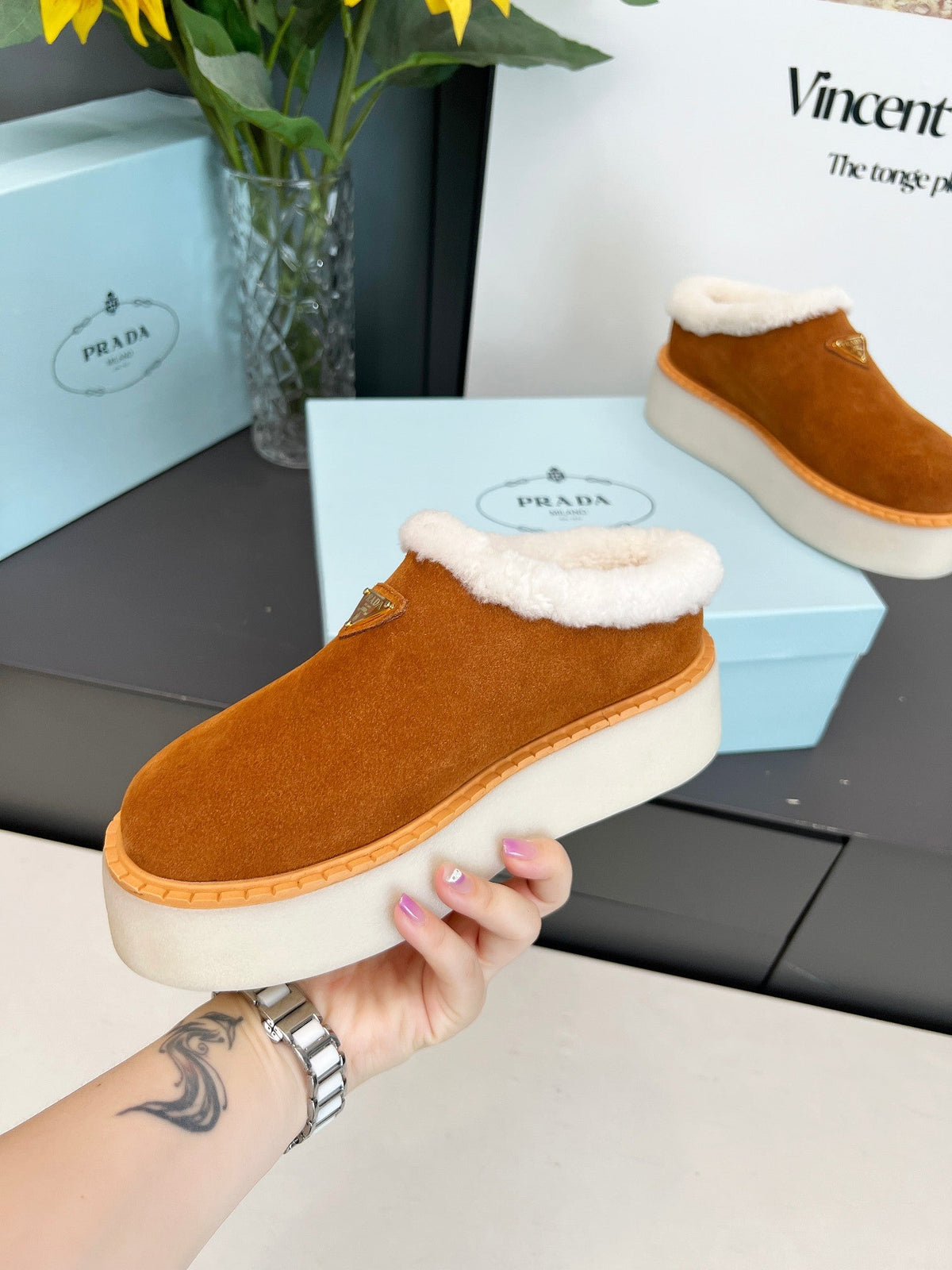 Pantuflas de borrego para mujer