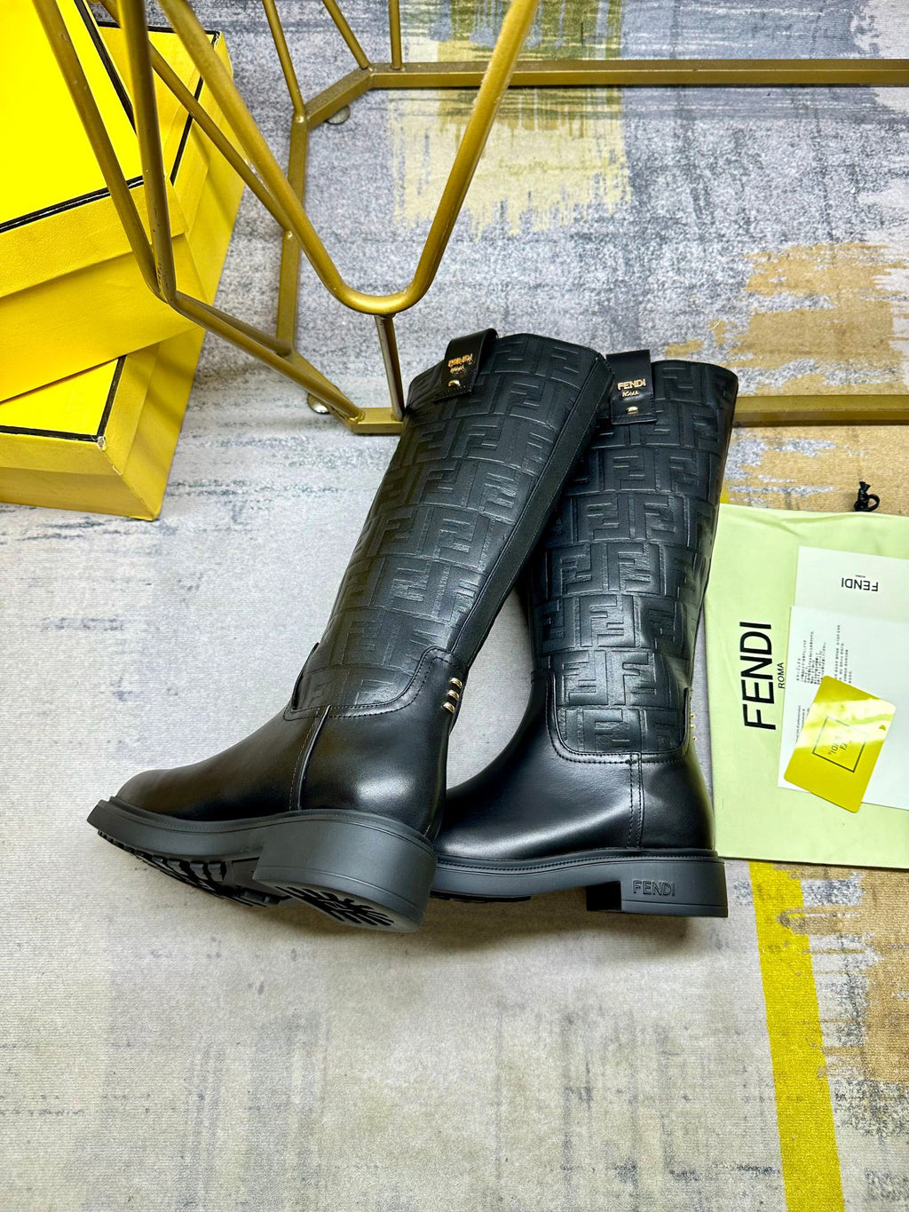 Botas altas de cuero para mujer