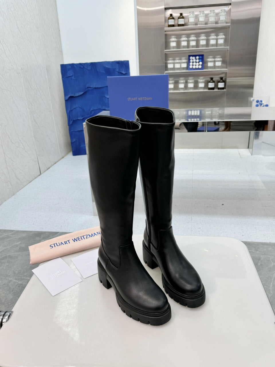 Botas altas de cuero para mujer
